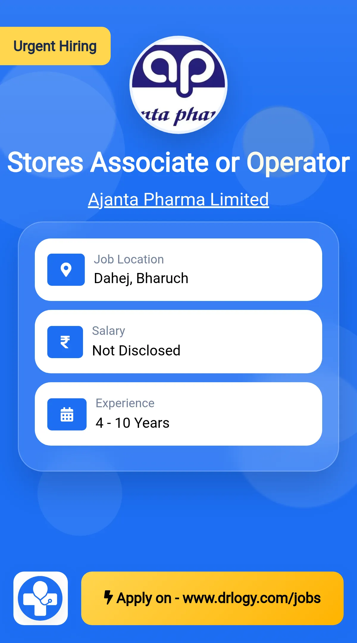 Stores Associate or Operator