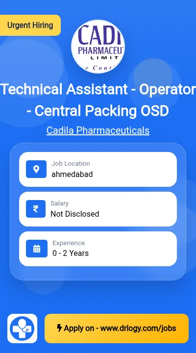 Technical Assistant - Operator - Central Packing OSD