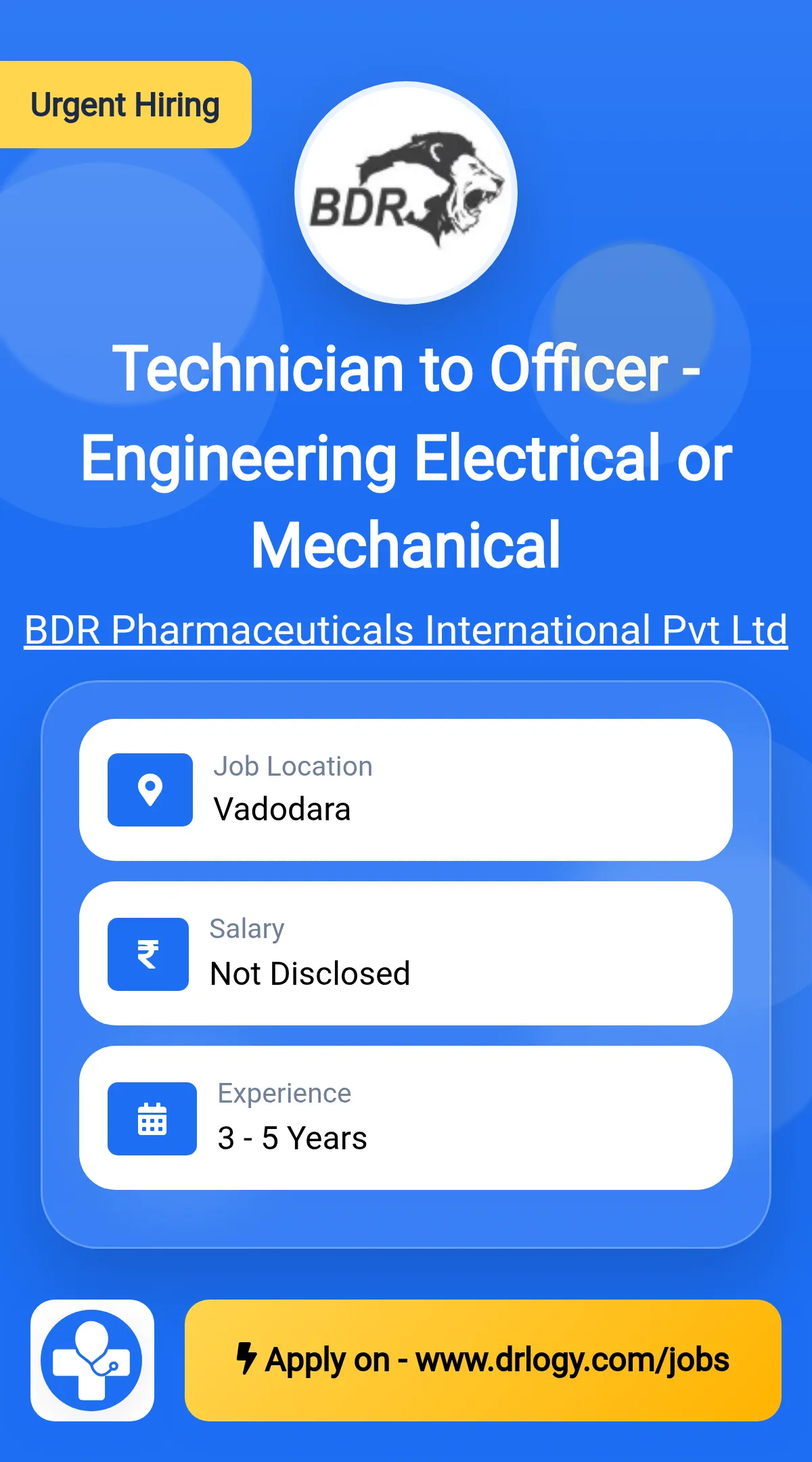 Technician to Officer - Engineering Electrical or Mechanical