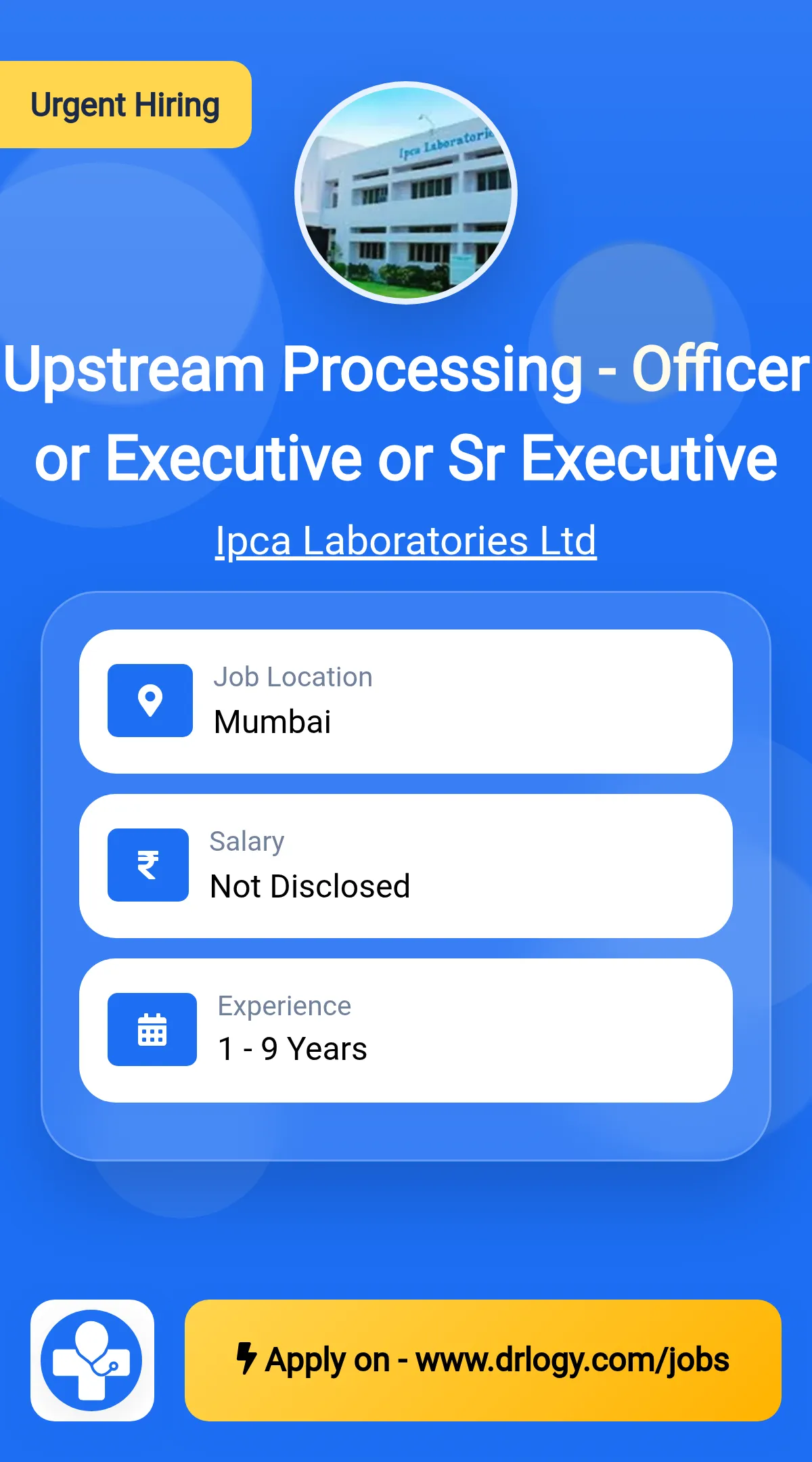 Upstream Processing - Officer or Executive or Sr Executive